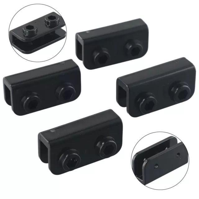 Rectangular Bracket 1PC/4 PCS Black Bracket Set Connector Glass Fiber Pole