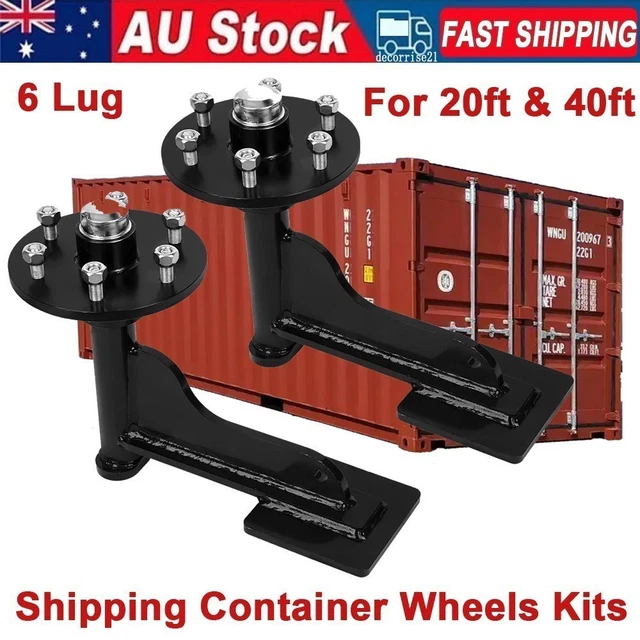 Container Wheel Hub AU 2PACK 6 Lug Shipping Container Wheel With Hub 6x5.5 For 20ft & 40ft ...