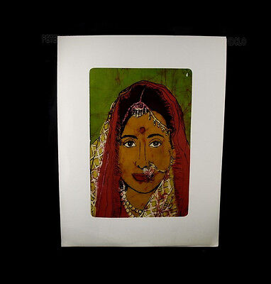 Painting Card Batik Woman India Hanging GD Model