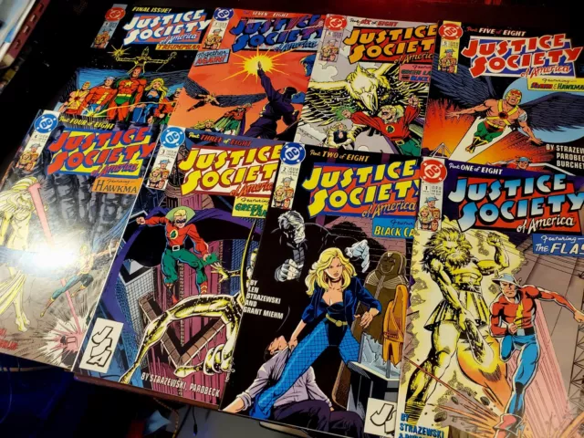 Justice Society of America 1991 Complete Series Set 1 2 3 4 5 6 7 8 DC Comic Lot 3