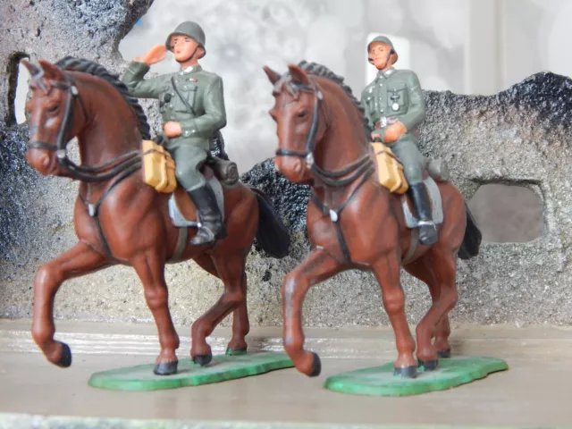 zwei Soldat zu Pferd von Elastolin in 7cm, Nr. 2