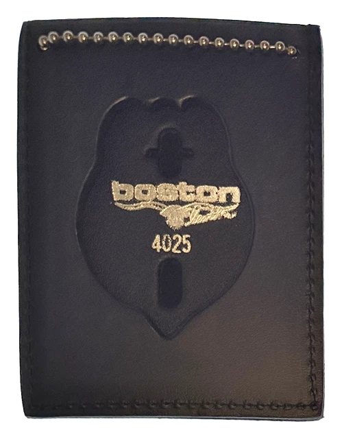 BOSTON LEATHER CUSTOM BADGE CUTOUT / ID HOLDER NECK CHAIN: Shield Cutout (400...