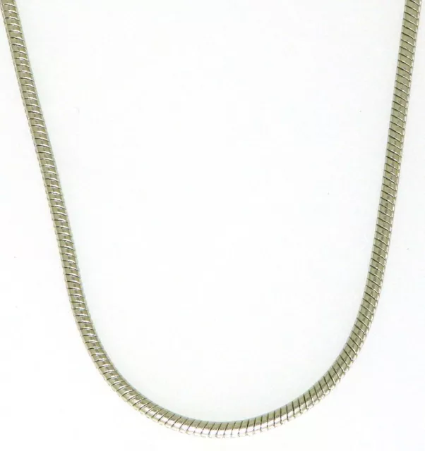 Femme & Homme Collier Serpents Chaîne 585 Or 14K or Blanc 50 CM Massif Neuf 2