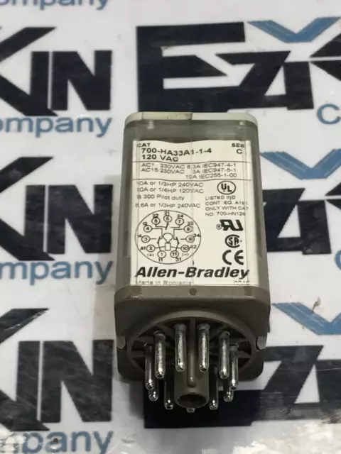 Allen Bradley 700-HA33A1-1-4 SER.C Relay 120 VAC 11-pin