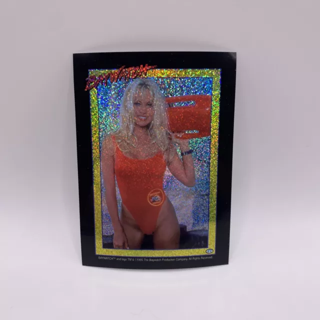 RARE 1995 Vintage Baywatch Pamela Anderson Prism Vending Sticker Casey Jean CJ