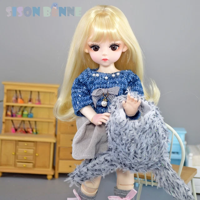 Perruque pour poupée 1/3 BJD - EJ.LIFE - Gris argenté - Douceur