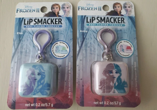 2 Pack~Elsa & Anna~Lip Smacker Disney Cube Frozen 2  0.2 oz~New