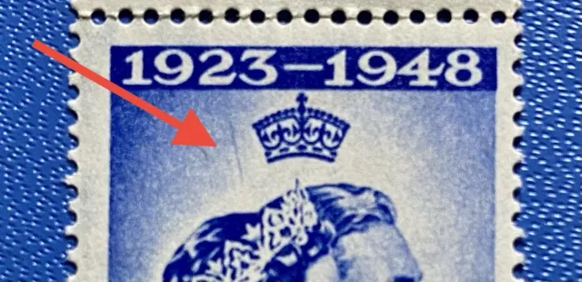 Seychelles 1948 Royal Silver Wedding Variant SG 152a 9c MNH ‘LINE BY CROWN’ £50+ 2