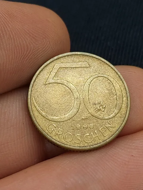 Coin, Austria, 50 Groschen, 1990, Aluminum-Bronze, KM:2885 Kayihan coins T129