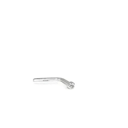 18ct White gold 0.005ct micro Diamond Nose Stud ring pin petite body jewellery