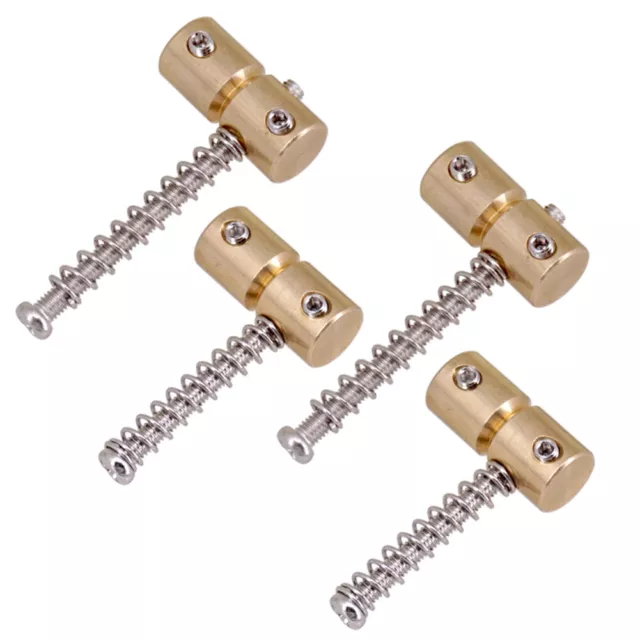 4pcs 4 Strings Brass Guitar Bridge Saddles for Electric Guitar Bass Bridges