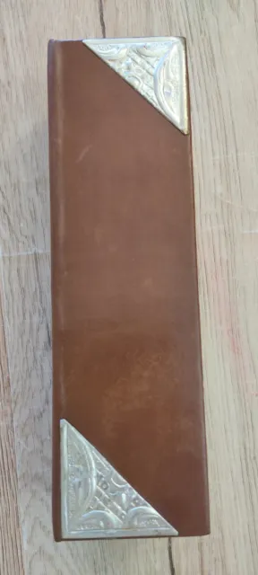 Pencil Box Vintage Leather Skin & Metal
