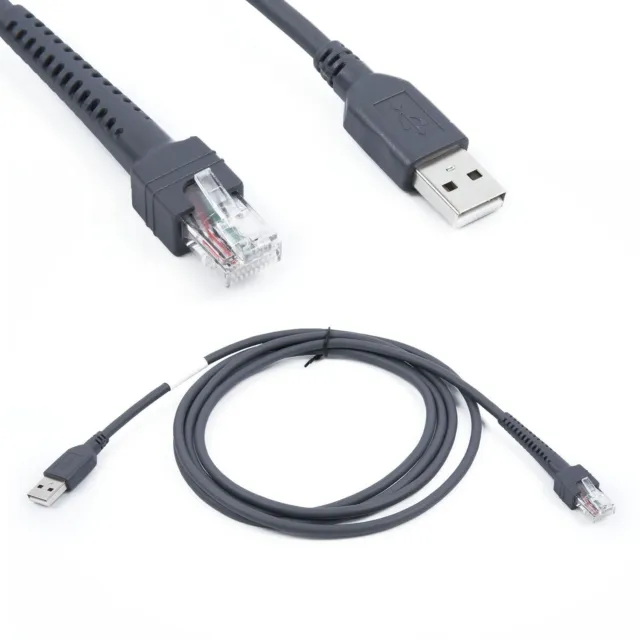 6.6ft USB Cable For Symbol Barcode Scanner LS4008I/LS4208/ LS3008/ DS6878/8