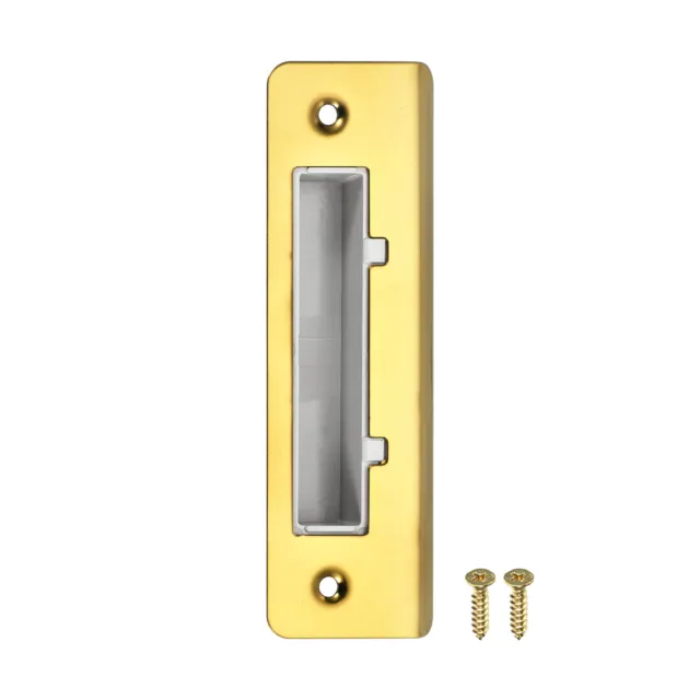 133mm x 41mm 201 Stainless Steel Door Latch Deadbolt Strike Plate, Gold