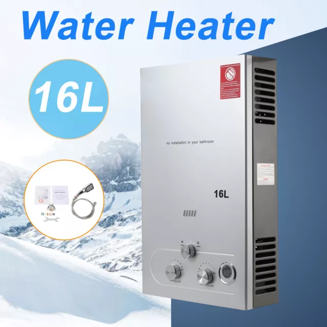 Instant Gas Hot Water System Heater 16L Portable Shower LPG Caravan Water System