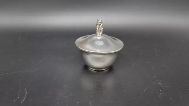 Vintage Tiffany & Co. Miniature Sterling Silver Lidded Bowl or Salt Cellar 3