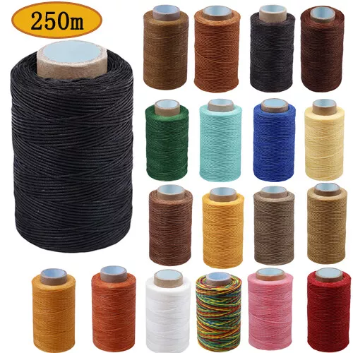 250m Leather Sewing Waxed Thread Wax Cord String Hand Stitching DIY Craft 250D