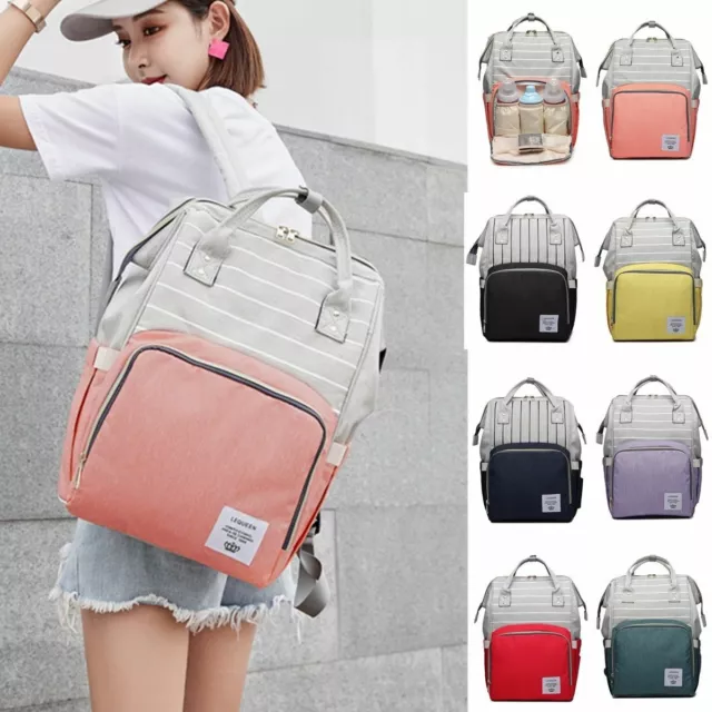 LEQUEEN Waterproof Mummy Diaper Baby Bags Maternity Nappy Outdoor Backpack Bag