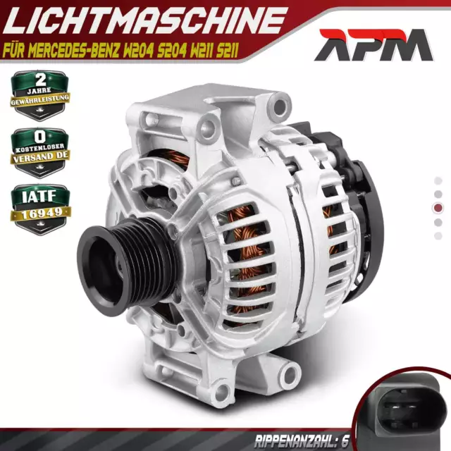 Lichtmaschine Generator 150A für Mercedes-Benz W204 S204 W211 S211 B906 W639 SLK