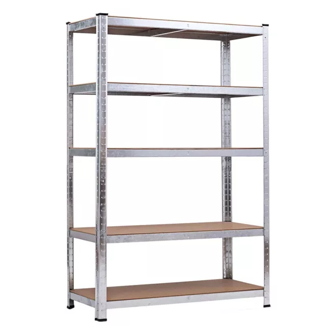 5Tier(180cm x 90cm x 60cm) Heavy Duty Metal Galvanised Shelving Rack Unit UKES