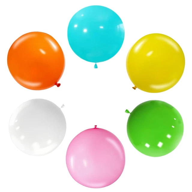 6 Pièces Ballon Géant Gonflable 36 Pouces Super Grand Latex Balloon