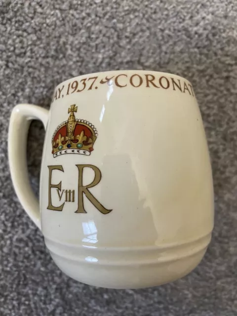 Vintage 1937 King Edward VIII Coronation Cup Coffee Mug Mintons England Original 3