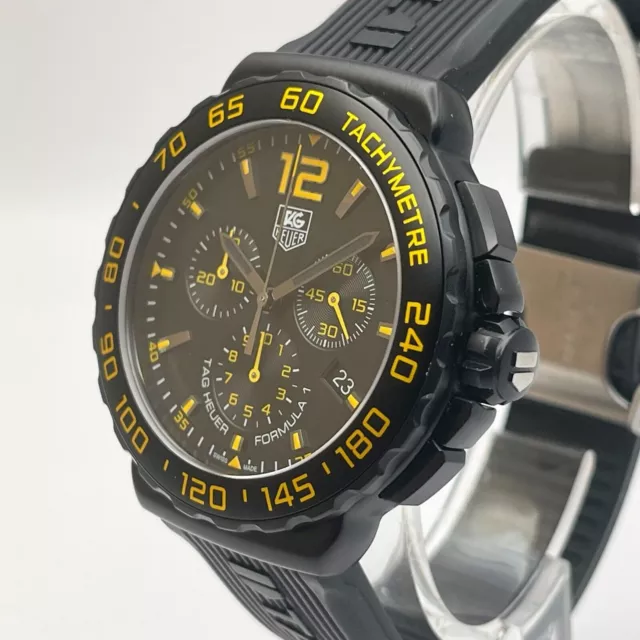 TAG HEUER Formula 1 Chronograph Yellow Black CAU111E.FT6024 Men's Black Watch 2