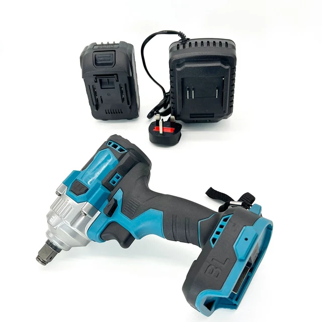3300rpm 18V Brushless Impact Wrench Driver Cordless Li-Ion Battery 1/2" Kit UK