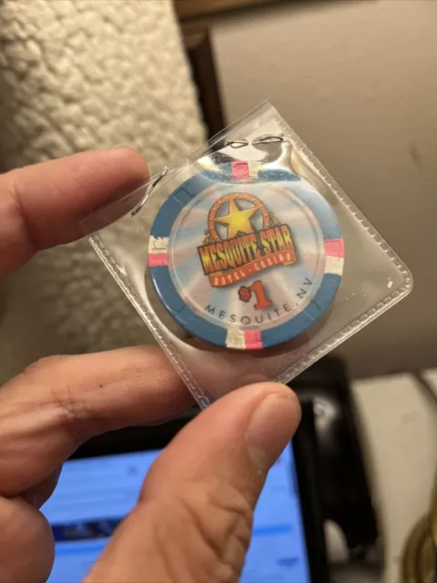 Mesquite Star Hotel & Casino $1 gaming chip from Mesquite, NV