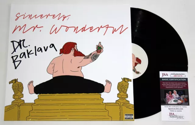 Action Bronson Signed Sincerely Mr Wonderful Lp Vinyl Record Album Auto +Jsa Coa