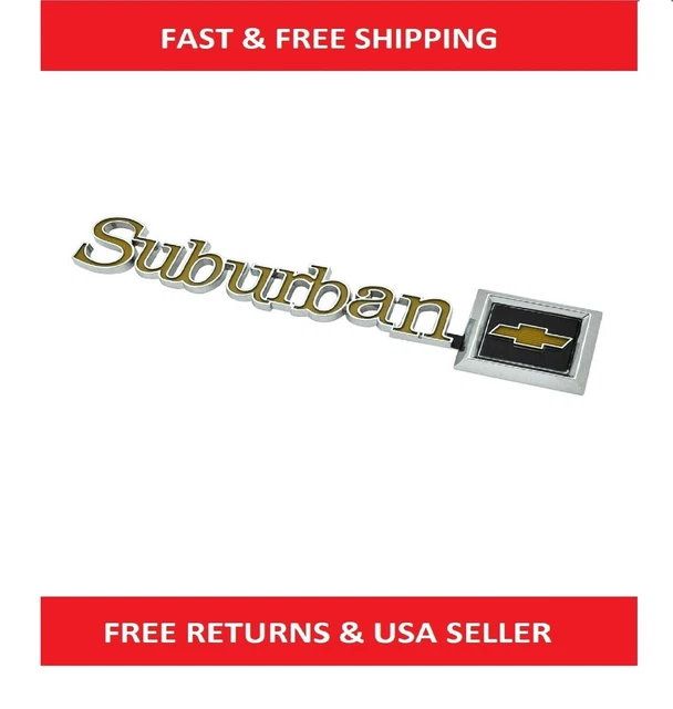 73-88 Suburban Rear Tail Gate Or Barn Door Emblem GM 14016626 OEM Quality