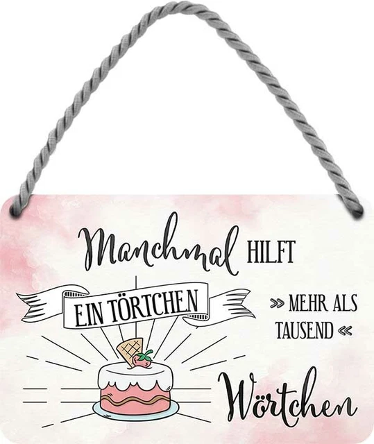 MANCHMAL HILF EIN Törtchen Kuchen Torte Gebäck Sprüche Kaffee Küche