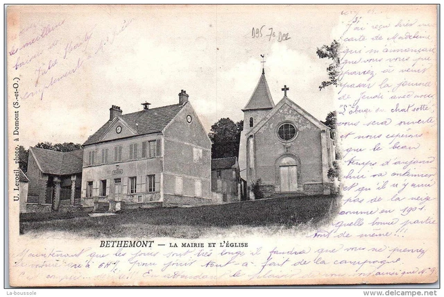 95 BETHEMONT - la mairie et l'eglise