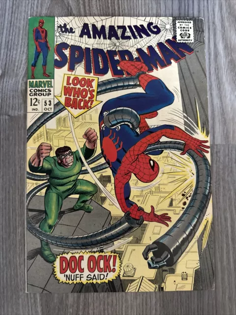 Amazing Spider-Man #53 - Doc Ock 'Nuff Said - Marvel Comics 1967 HIGH GRADE 🕷️