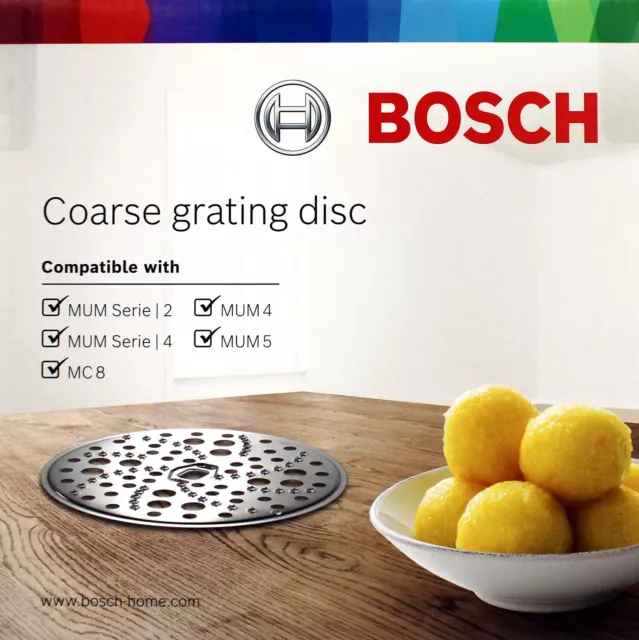 Bosch MUZ 45 RS 1 Reibscheibe Grob für Küchenmaschine MUM 4, MUM 5 und MC8