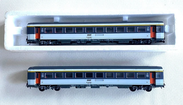 ROCO HO 4203 F, VOITURE VOYAGEUR 1e CLASSE, BOITE A TONNERRE SNCF, WAGON AMENAGÉ EUR 25,41 - FR