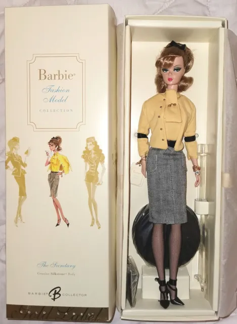 The Secretary Barbie Doll Silkstone Fashion Model 2007 Nrfb Gold Label