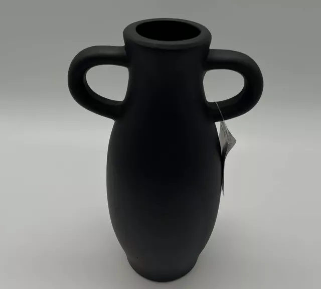 Vase  Deko Modern Keramik Vase Boden  Blumenvase Tischvase schwarz 20 cm klein