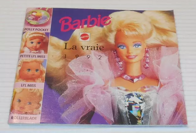 Vintage - alter Prospekt Barbie Mattel La vraie  aus Belgien 1992