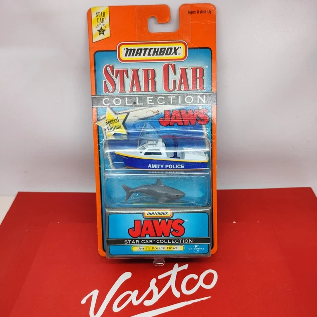 MATCHBOX STAR CAR Collection Jaws Amity Police Boat & Shark Universal