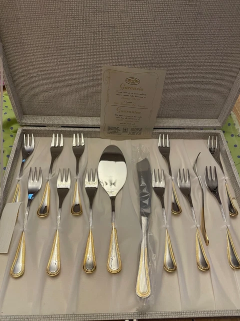 GOTTINGHEN 18/10 STAINLESS Steel with Gold Accent, 12
