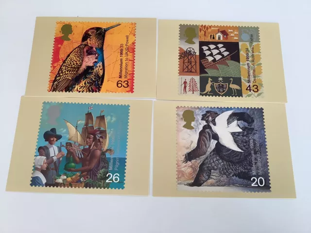 Royal Mail Stamp Card Series Postcards Set - Settlers Tale Millennium 1999