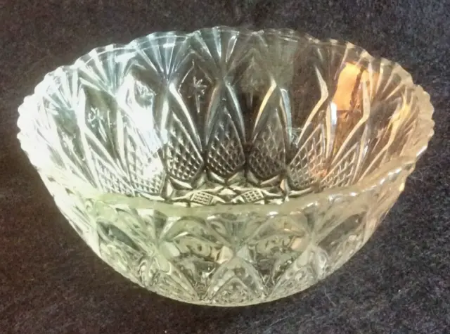Pasari Indonesia Glass Fruit Bowl Artisan Decorative Unique Centerpiece
