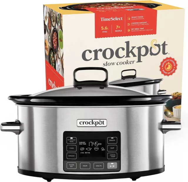 Crock-pot Pentola Cottura Lenta,Slow Cooker,Spegnimento Automatico,5.6 lt, 240W