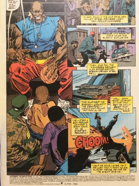 🇺🇸Superman: The Man of Steel #22 [Die-Cut Cover Edition] (Jun 1993, DC) 3