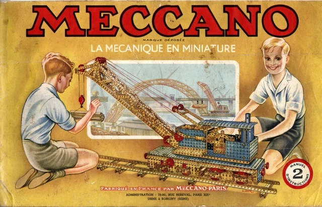 lot meccano ancien manuel meccano de 1922
