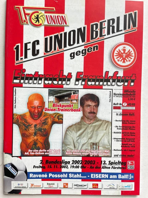 FUSSBALLPROGRAMM, 2. BUNDESLIGA 2002/03, 1. FC Union Berlin Eintracht
