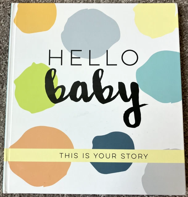 Hello Baby Book, a journal scrapbook for boys milestones and memories