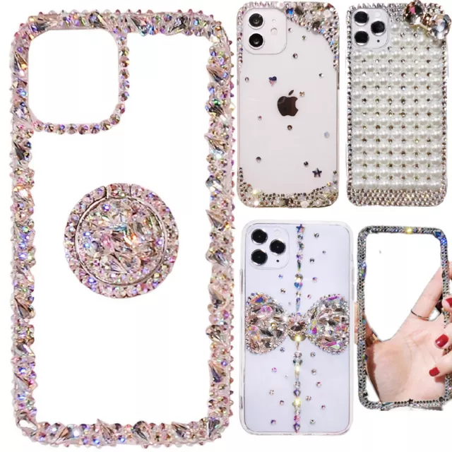Bling Glitter Trestle Diamond Case Cover For iPhone 15 14 Pro Max 13 12 11 XS x