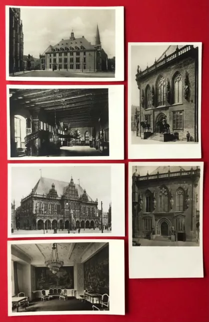 6 x Foto AK BREMEN um 1913 Altes und Neues Rathaus mit Innenansichten ( 103066